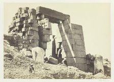 The Granite Pylon, Thebes, 1857. Creator: Francis Frith.