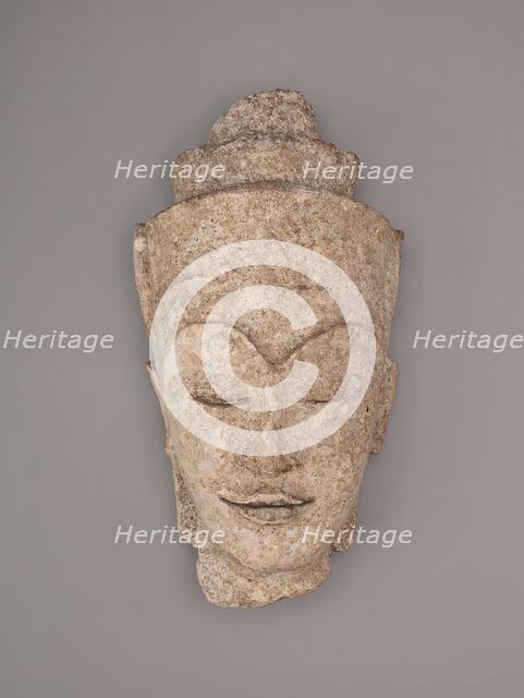 Crowned Head of a Bodhisattva, Ayutthaya period, late 17th century. Creator: Unknown.