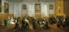 'The Carmelite Nuns in the Warming Hall', mid 18th century. Artist: Charles Guillot