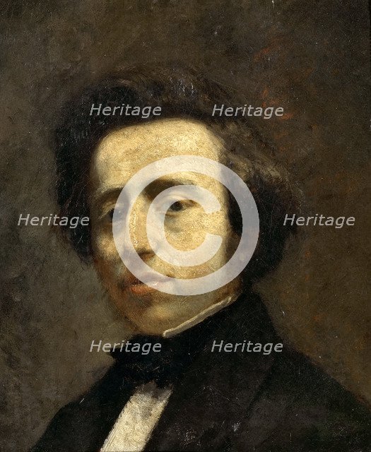 Portrait of Frédéric Chopin. Artist: Couture, Thomas (1815-1879)