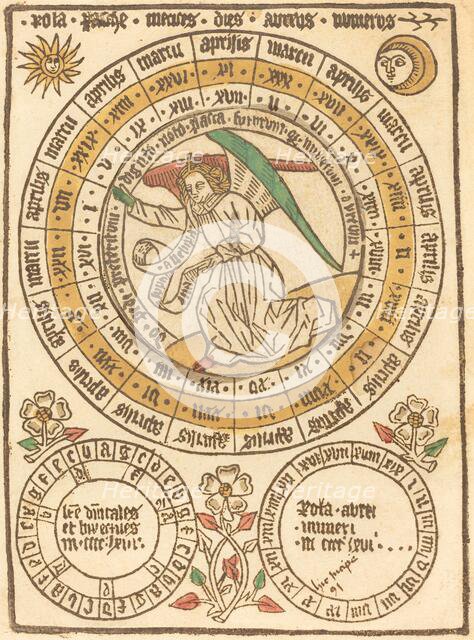 An Easter Calendar Beginning with the Year 1466, 1466. Creator: Unknown.