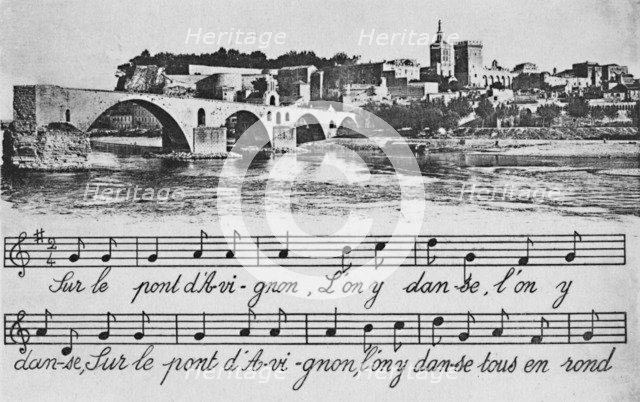 'Avignon. - St-Benezet Bridge', c1925. Artist: Unknown.