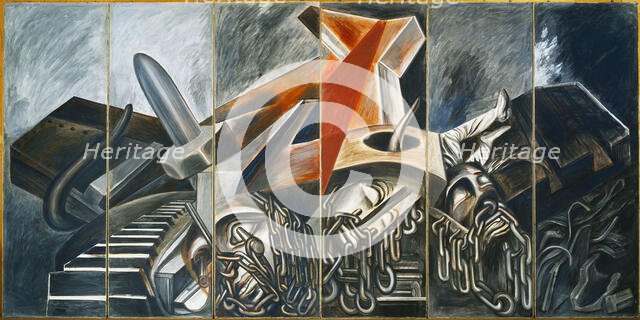 Dive Bomber and Tank, 1940. Creator: Orozco, José Clemente (1883-1949).