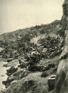 'The Landing at Suvla Bay', Gallipoli peninsula, First World War, 1915, (c1920). Creator: Unknown.