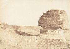 Profile du grande Sphinx, pris du Sud, December 1849. Creator: Maxime du Camp.