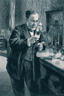 Pasteur, Louis (1822 - 1895), French chemist and bacteriologist,  engraving.