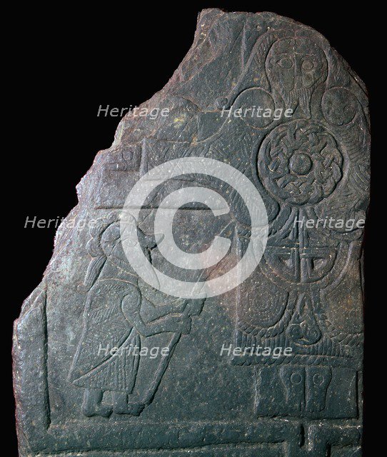 Celtic Calf of Man Crucifixion slab, 8th century. Artist: Unknown