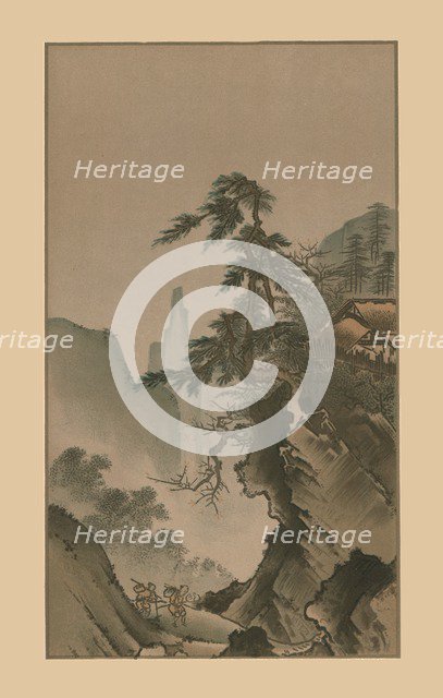 Chinese landscape, 16th century, (1886). Artist: Kano Masanobu.