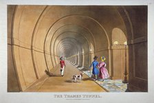 Interior view of the Thames Tunnel, London, 1830. Artist: Anon