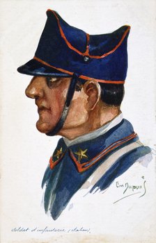 Italian infantry soldier, 1914-1918. Artist: Unknown