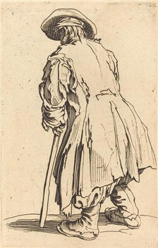 Old Beggar with One Crutch, c. 1622. Creator: Jacques Callot.