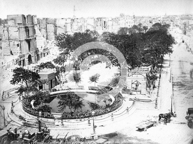 The Grand Square after the fire, Alexandria, Egypt, c1910s. Artist: Unknown
