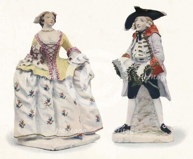 'Exceptionally Rare Bow Porcelain Figures Decorated in Colours', c1750. Artist: Unknown.
