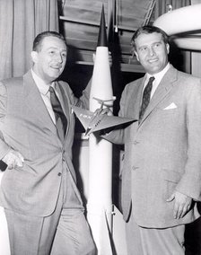Walt Disney and Dr. Wernher von Braun, USA, 1954. Creator: NASA.