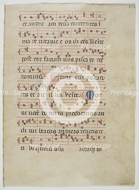 Bifolium from an Antiphonary, Italian, 14th century (?). Creator: Unknown.