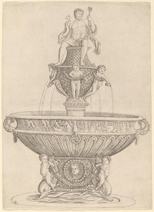 Fountain with Statue of Neptune, c. 1480/1485. Creator: Zoan Andrea.