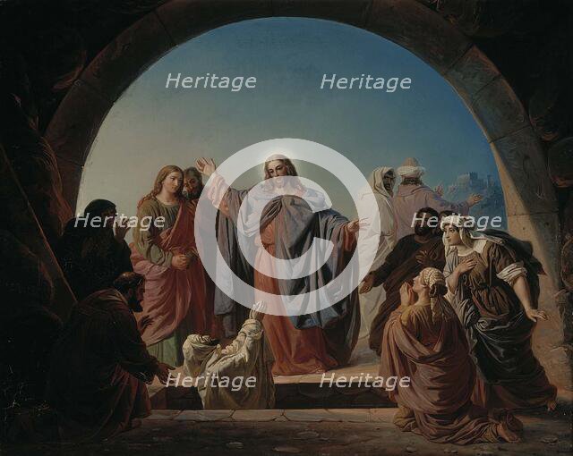 Jesus Wakes Lazarus, 1860. Creator: Robert Wilhelm Ekman.