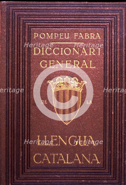 Cover of the 'Diccionari General de la Llengua Catalana', published in Barcelona by the Library C…