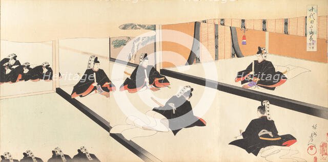 Chiyoda Castle (Album of Men), 1897., 1897. Creator: Chikanobu Yoshu.