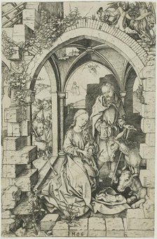 The Nativity, from Life of the Virgin, 1470/75. Creator: Martin Schongauer.