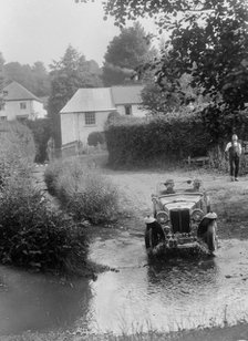 MG PA competing in the B&HMC Brighton-Beer Trial, Windout Lane, near Dunsford, Devon, 1934. Artist: Bill Brunell.