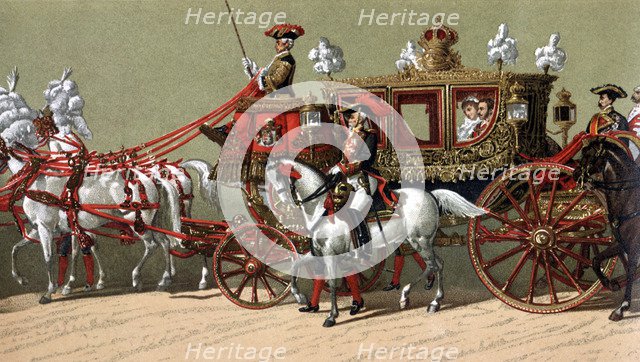 Wedding of Alfonso XII with Maria Cristina of Hapsburg, Alfonso XII, King of Spain (1857-1885).