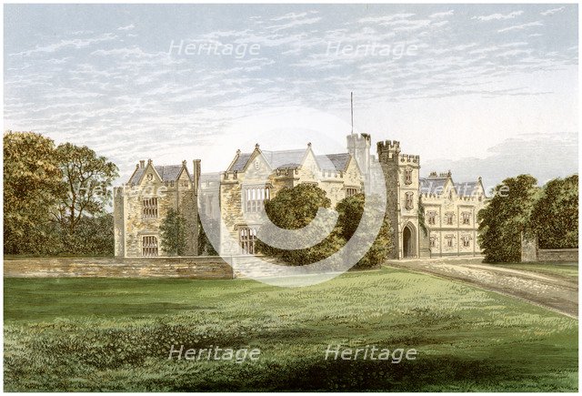Wytham Abbey, Oxfordshire, home of the Earl of Abingdon, c1880. Artist: Unknown