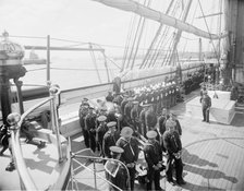 U.S.S. Kearsarge, Sunday morning services, between 1890 and 1894. Creator: William H. Jackson.