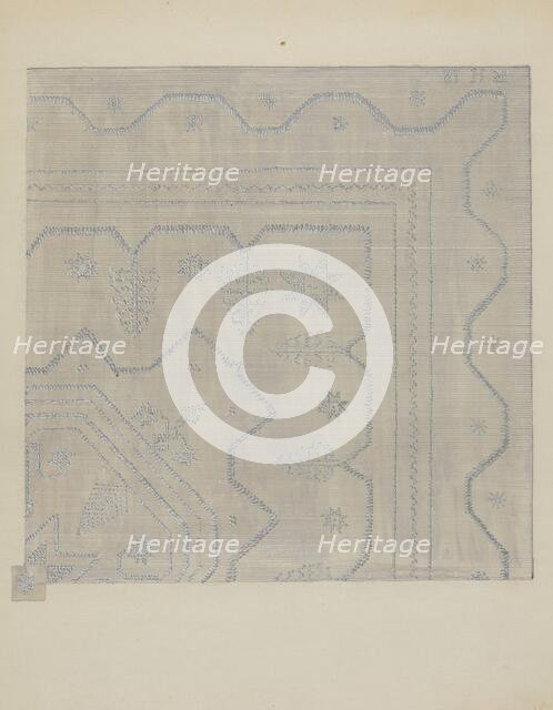 Candlewick Coverlet (Woven), c. 1936. Creator: Jules Lefevere.