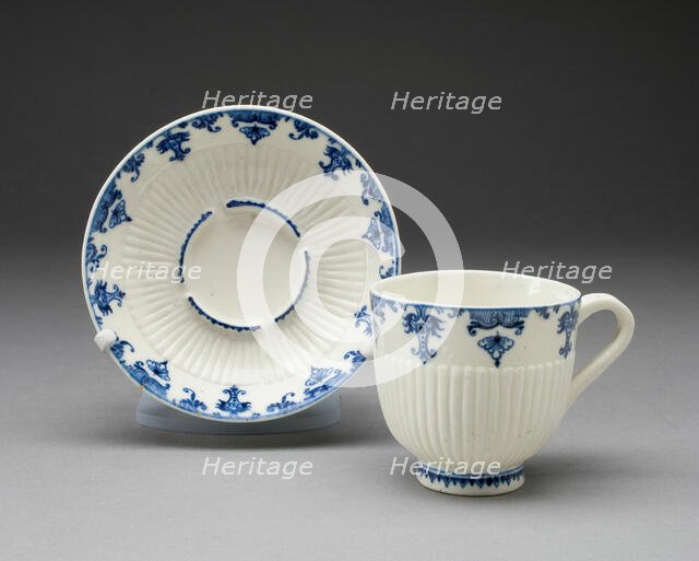 Cup and Saucer, Saint-Cloud, c. 1730. Creator: Saint-Cloud Porcelain Manufactory.