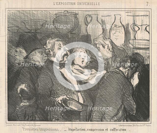 Premières impressions - Stupéfaction, compression et suffocation, 19th century.  Creator: Honore Daumier.
