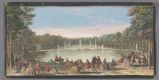 View of the Île Royale in the garden of Versailles, 1700-1799. Creators: Anon, Jacques Rigaud.