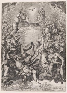 The Adoration of the Trinity, 1566. Creator: Cornelis Cort.