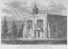 Church of St Helen, Bishopsgate, City of London, 1808. Artist: Samuel Rawle