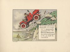 Motoritis,  or other interpretations of the Motor Act. Article VI: Registration of Motor Cars, 1906. Artist: Unknown