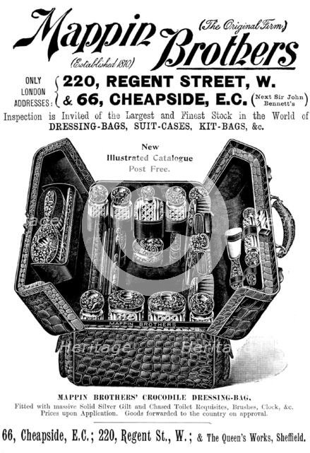 Advertisement for Mappin Brothers' cases, 1898. Creator: Unknown.