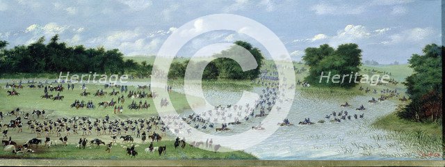 Passage of San Joaquin river, 1865, oil on canvas.