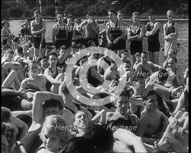 Crowds at the Seaside, 1930s. Creator: British Pathe Ltd.