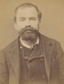 Vuagniaux. Alfred. 41 ans, né à Vucheron (Suisse). Cordonnier. Anarchiste. 2/3/94. , 1894. Creator: Alphonse Bertillon.
