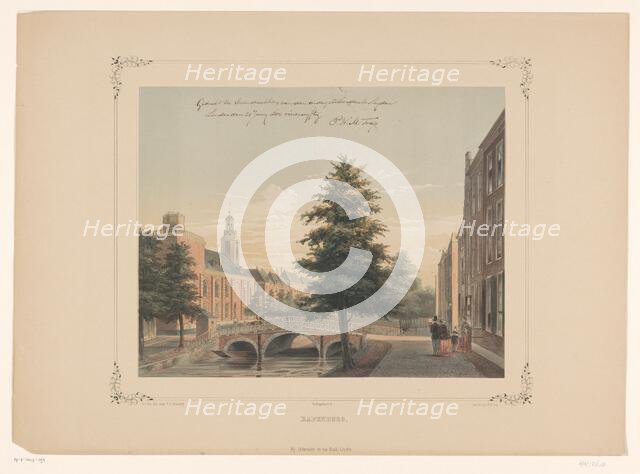 View of the Rapenburg in Leiden, 1854. Creator: Gerardus Johannes Bos.