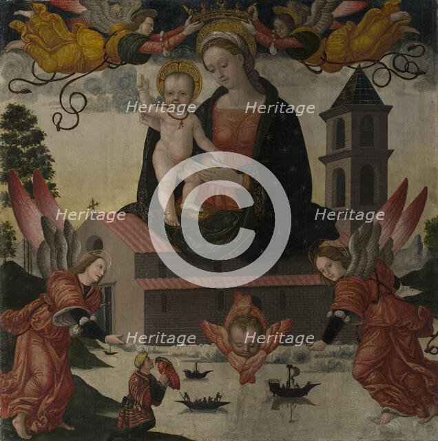 The Miracle of the Holy House of Loreto. Creator: Francesco da Montereale (1476-1541).