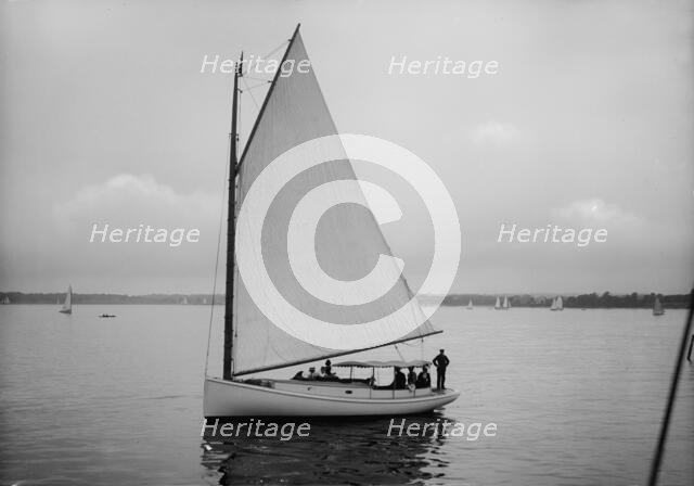Cat boat Fanny, Larchmont, 1890. Creator: John S Johnston.