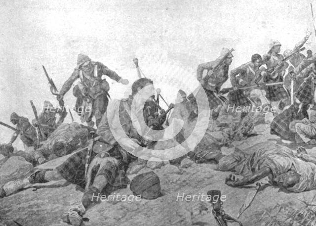 'The Indian Frontier War, 1897: The storming of the Dargai Ridge by the Gordon Highlanders, October Creator: Unknown.