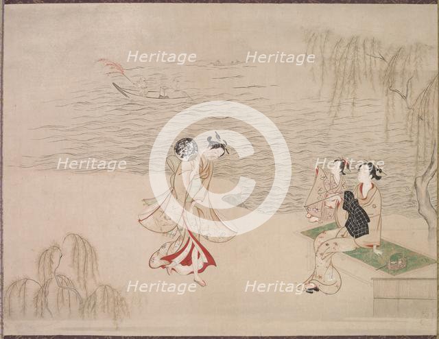 Beauties at the Seashore, c. 1765-1792. Creator: Ippitsusai Buncho (Japanese).