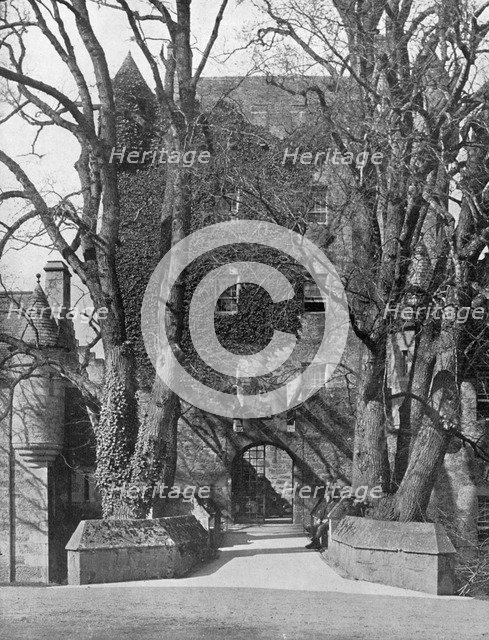 Drawbridge, Cawdor Castle, Scotland, 1924-1926. Artist: Valentine & Sons Ltd