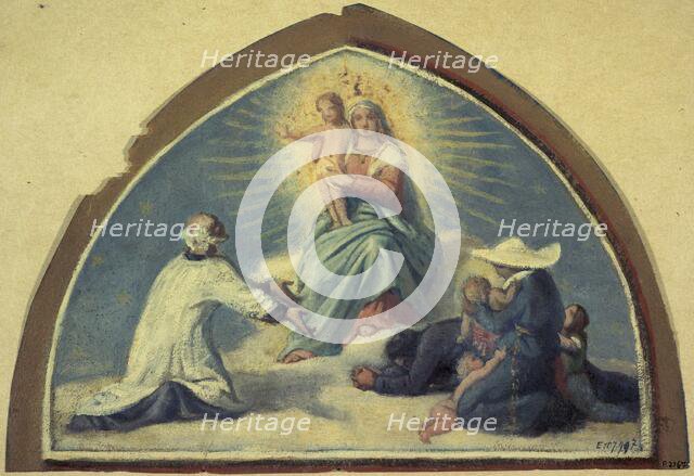 The Virgin presenting the Child Jesus to Saint Vincent de Paul, 1857. Creator: Jules Richomme.