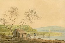 View from the Packet Wharf at Frenchtown Looking down Elk Creek, 1806. Creator: Benjamin Henry Latrobe.