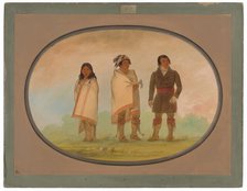 Oneida Chief, His Sister, and a Missionary, 1861/1869. Creator: George Catlin.