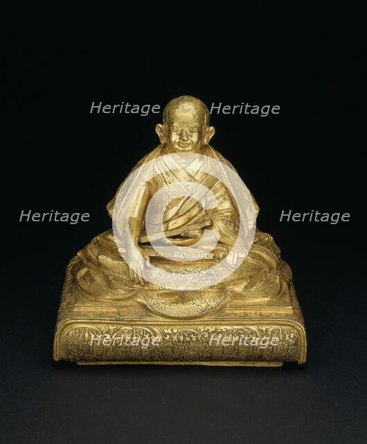 Portrait of the Great Fifth Dalai Lama, 18th century. Creator: Unknown.