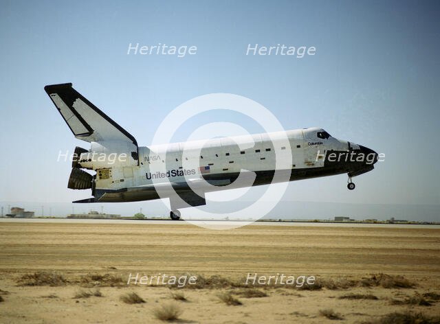 STS-40 landing, USA, June 14, 1991.  Creator: NASA.